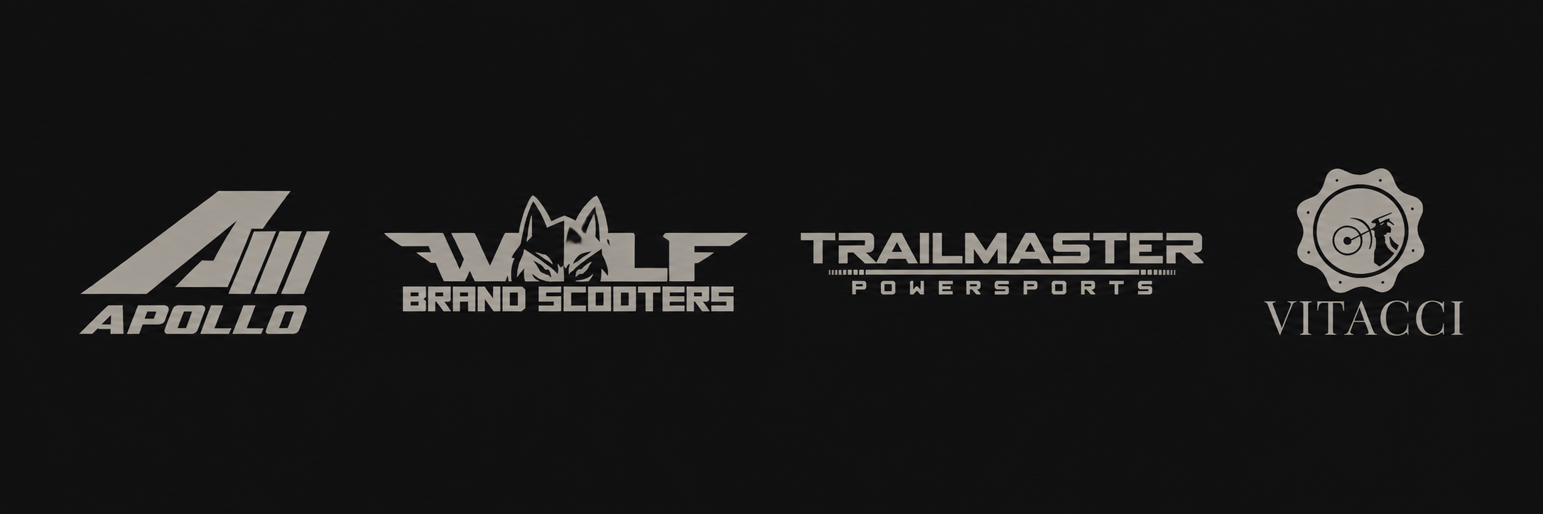 Apollo, Wolf Brand Scooters, TrailMaster Powersports, and Vitacci