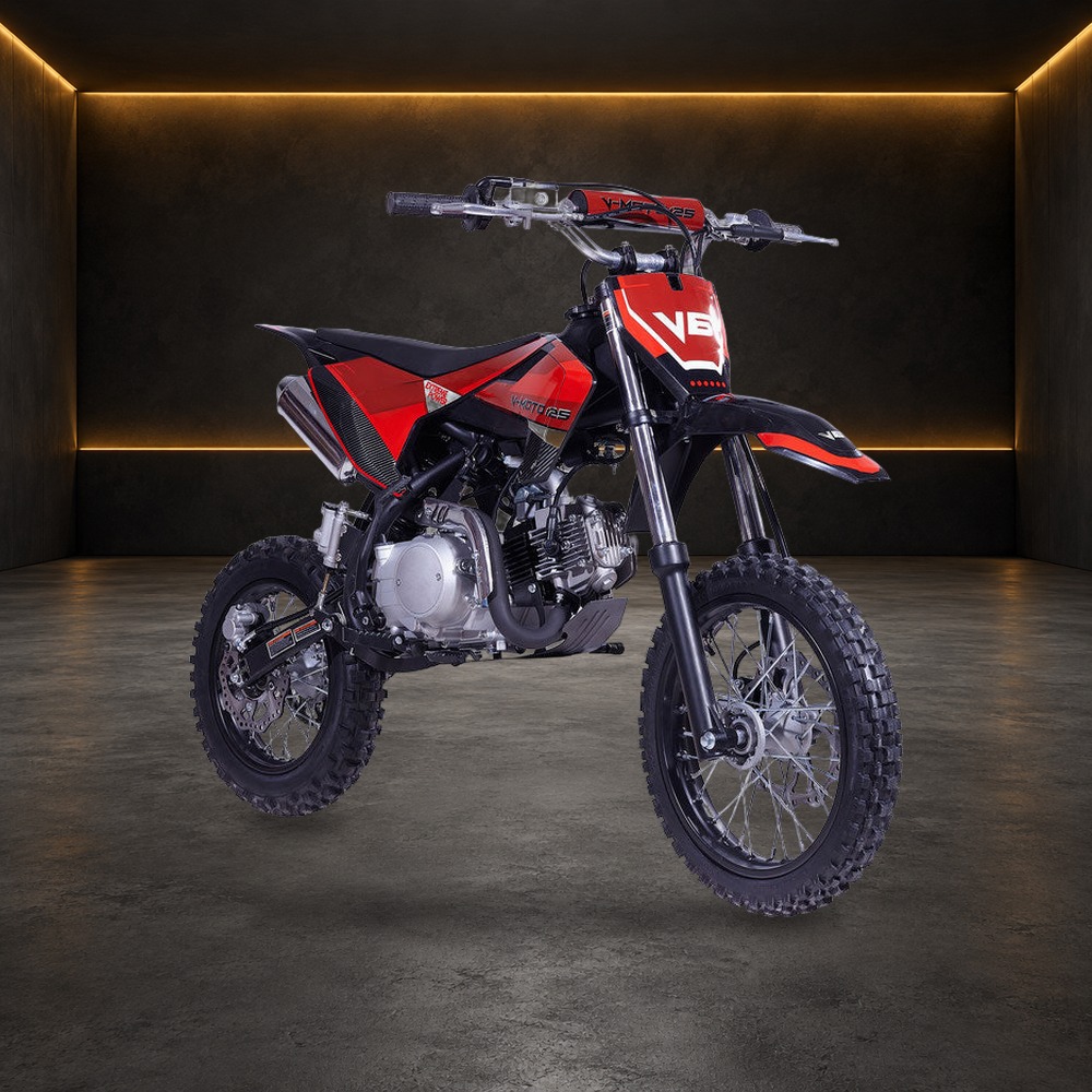V6 - 125cc Semi Automatic Dirt Bike in the Family Funsports showroom