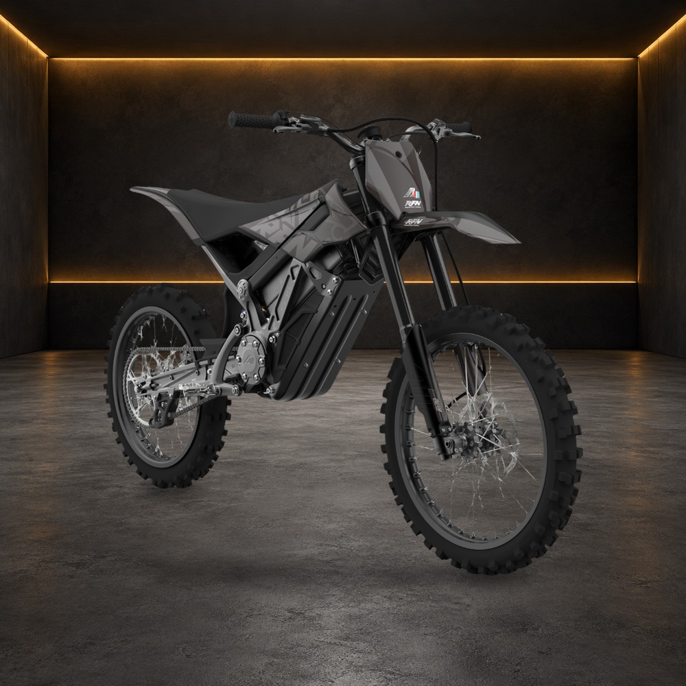 Ares Rally 43Ah DLX Electric Dirt Bike with Head Light in the Family Funsports showroom