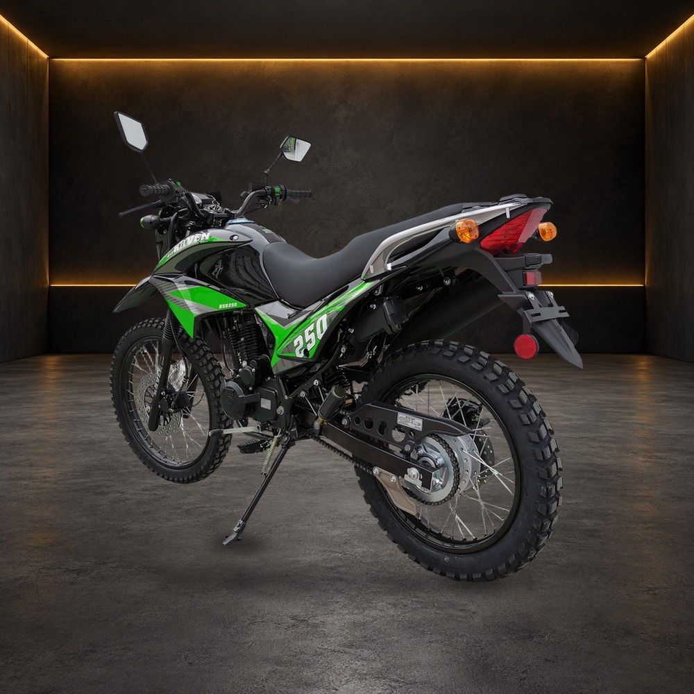 Raven 250cc XL Enduro Dirt Bike in the Family Funsports showroom